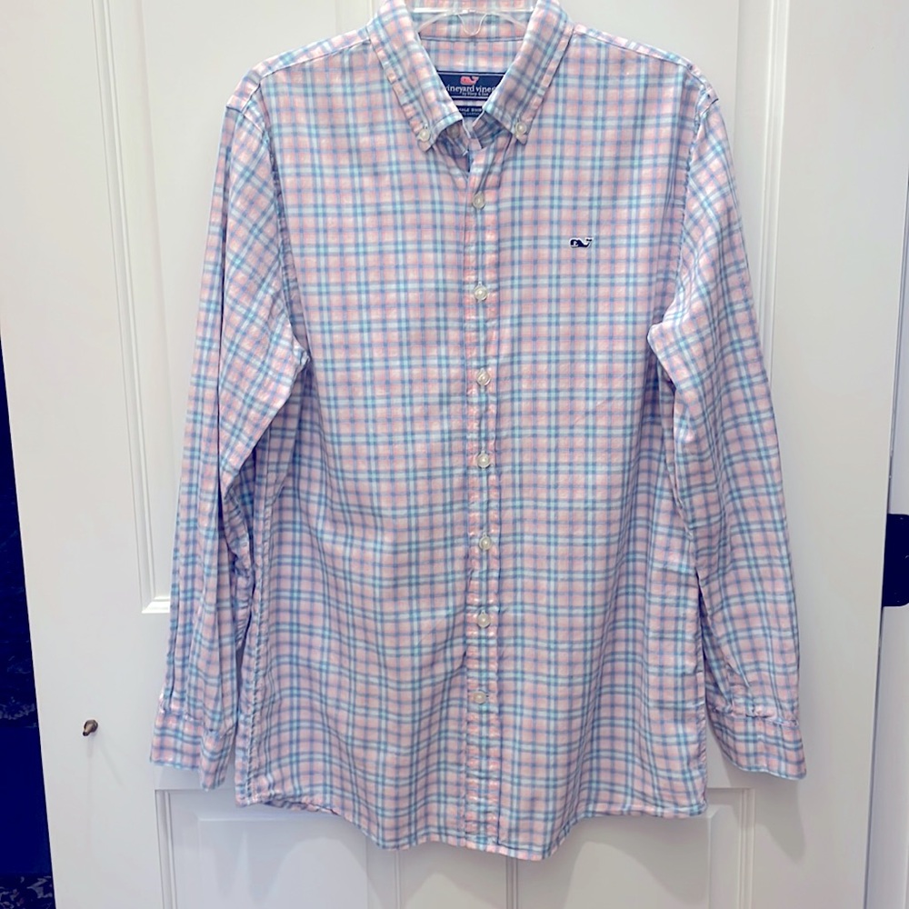 Vineyard vines, boys large (size 16) whale shirt, 100% cotton